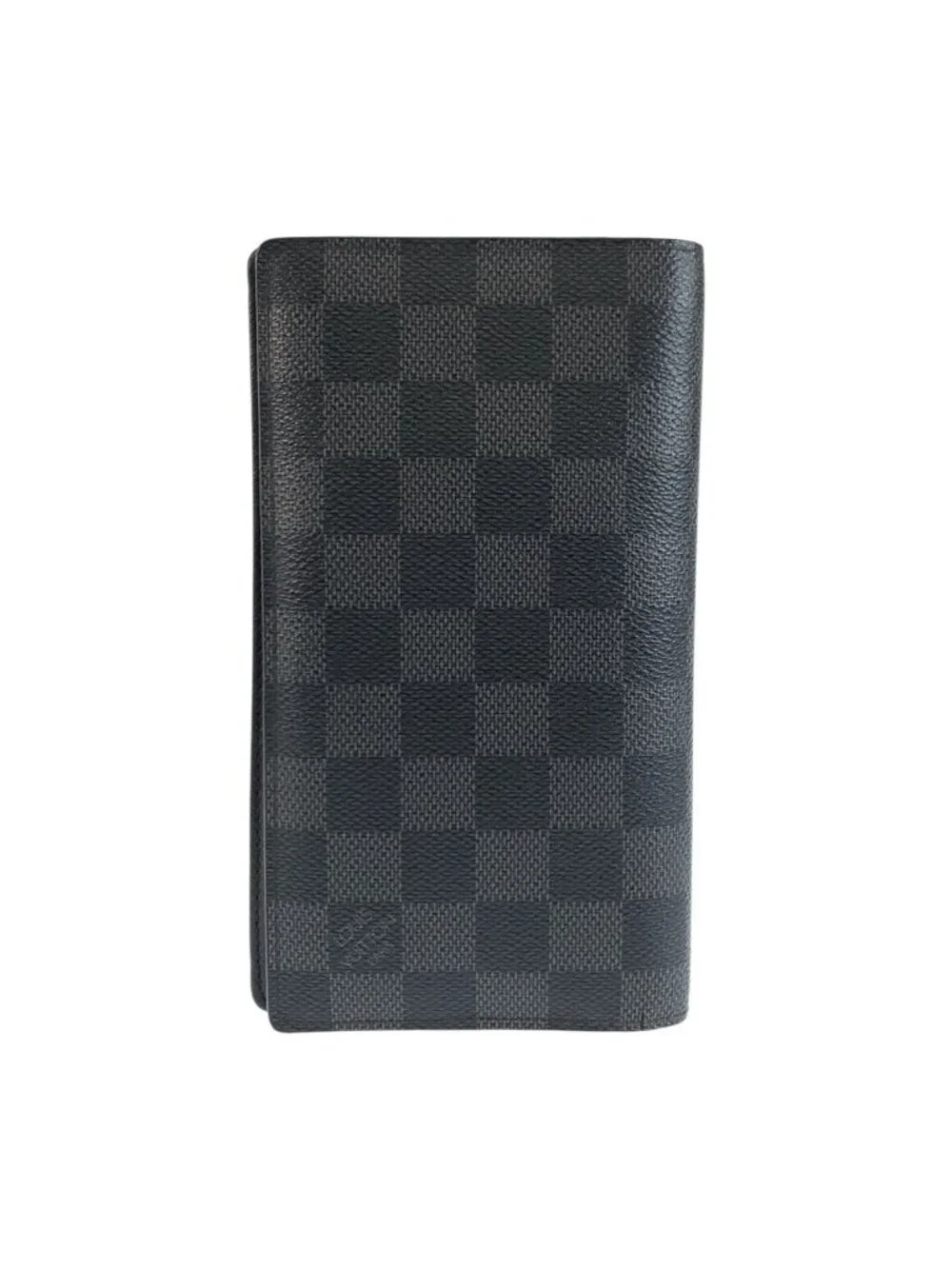 Louis Vuitton Damier Graphite Portefeuille Brazza Black Gray Wallet